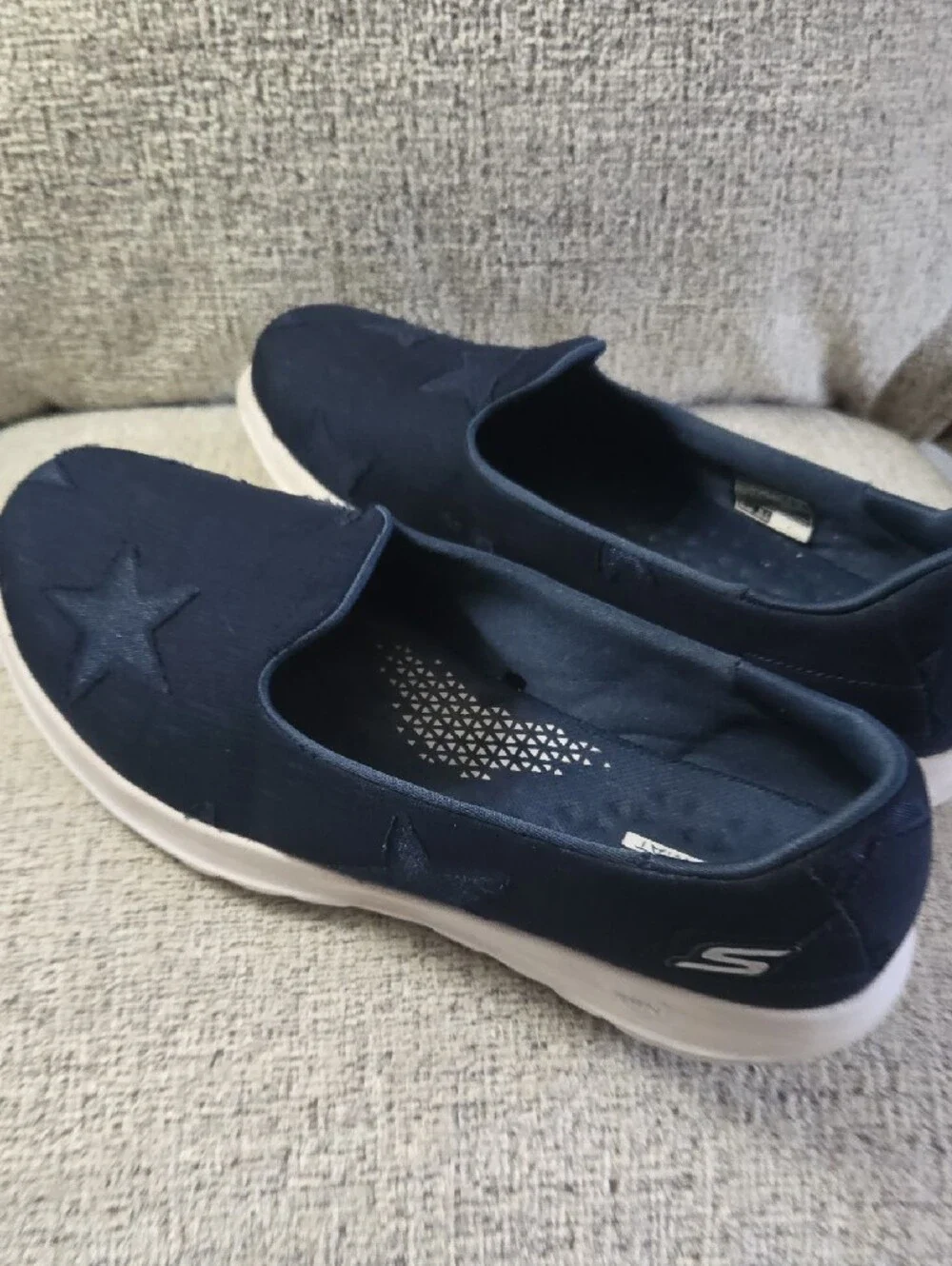 Skechers Navy Slip-On Sneakers with Star Accents